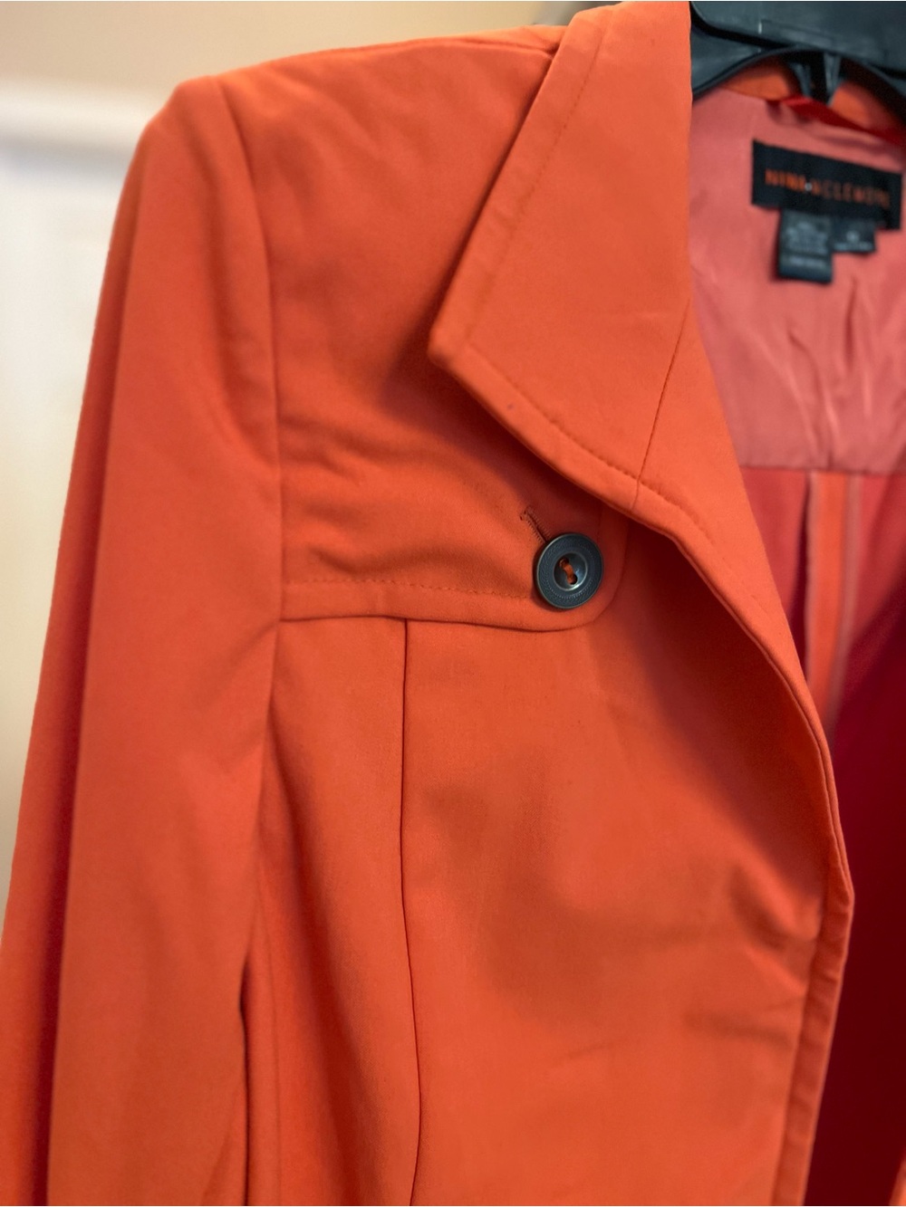 Nina Leonard Bright Orange Tailored Blazer - Picture 4 of 7